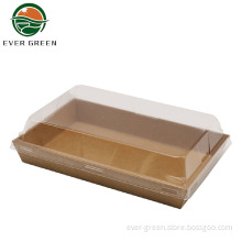 Rectangle Biodegradable Kraft Paper Food Lunch Bento Box
